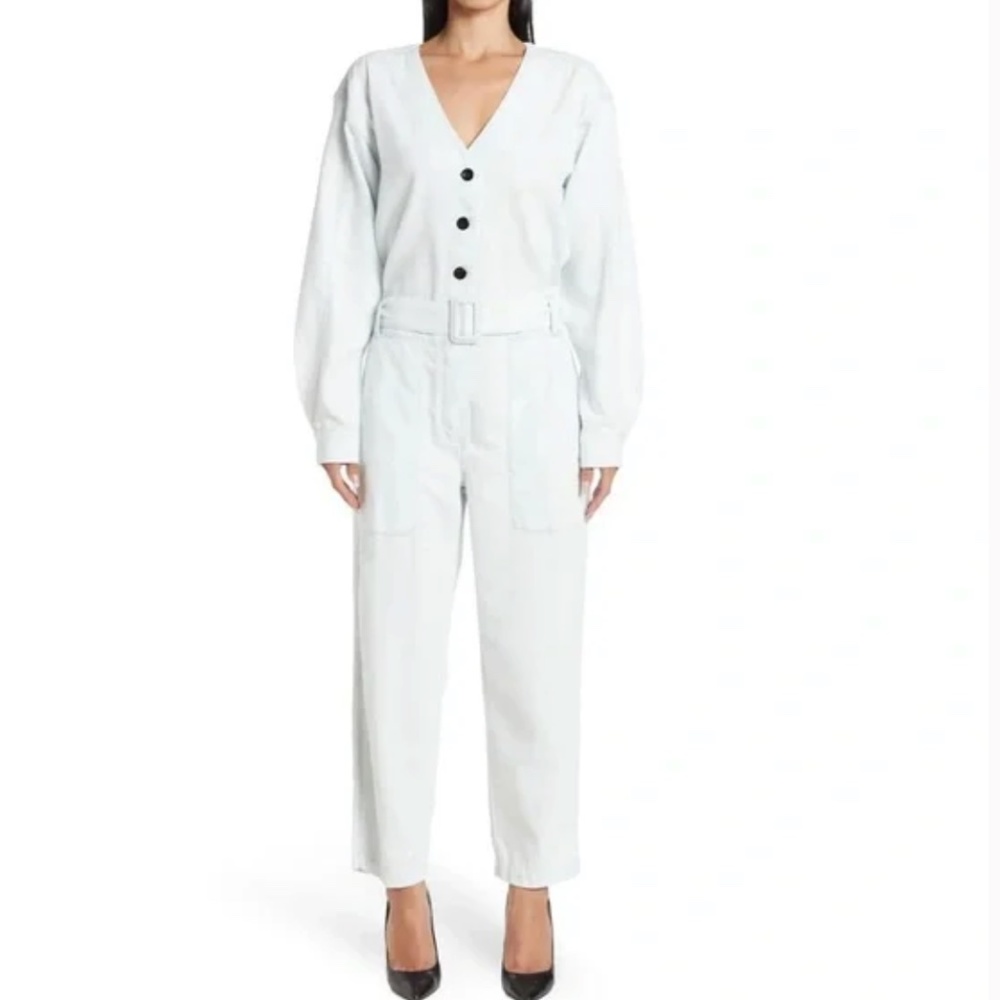Proenza Schouler Cotton Chambray Denim Jumpsuit